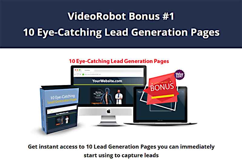 VideoRobot Bonuses from Hugh and Web Dimensions, Inc.