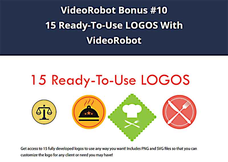 VideoRobot Bonuses from Hugh and Web Dimensions, Inc.