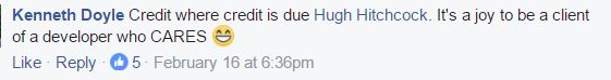 hugh is a developer who cares